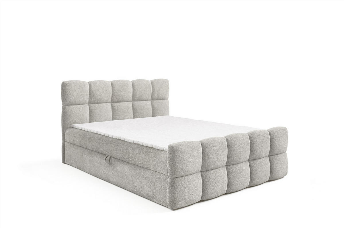 BOXBETT Satine Premium - Beige, Holzwerkstoff/Textil (120/220cm) - Fun Möbel