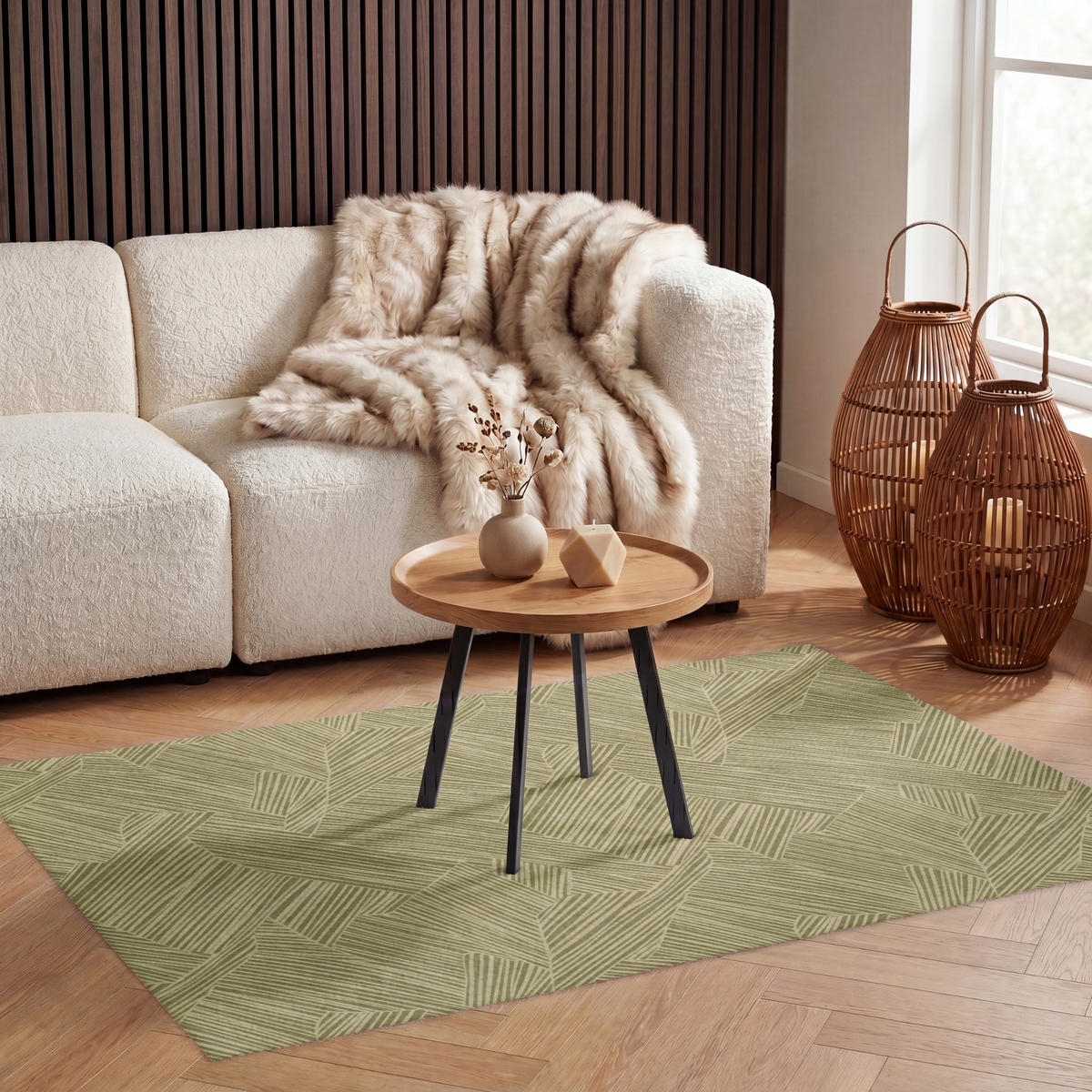 KOBERCE - Abstraktné - Moderné - Zelené - 120x80 cm - olivovozelená, textil/plast (120/0.4cm) - OnlyWow