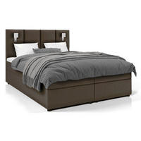 BOXBETT Parma Bonellfederkern inkl. 7-Zonen Topper T-30 mit Bettkasten - Braun, Holz/Holzwerkstoff (160/200cm) - Best For Home