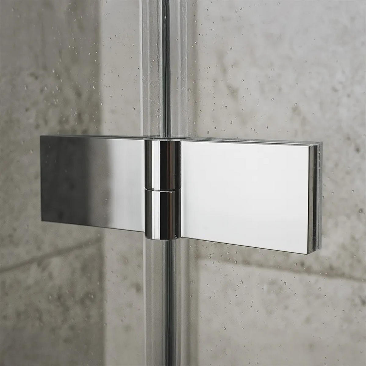 DUSCHKABINE Rea Atlas 100x90 Chrome linke - Chromfarben, Glas (100/90/200cm) - REA