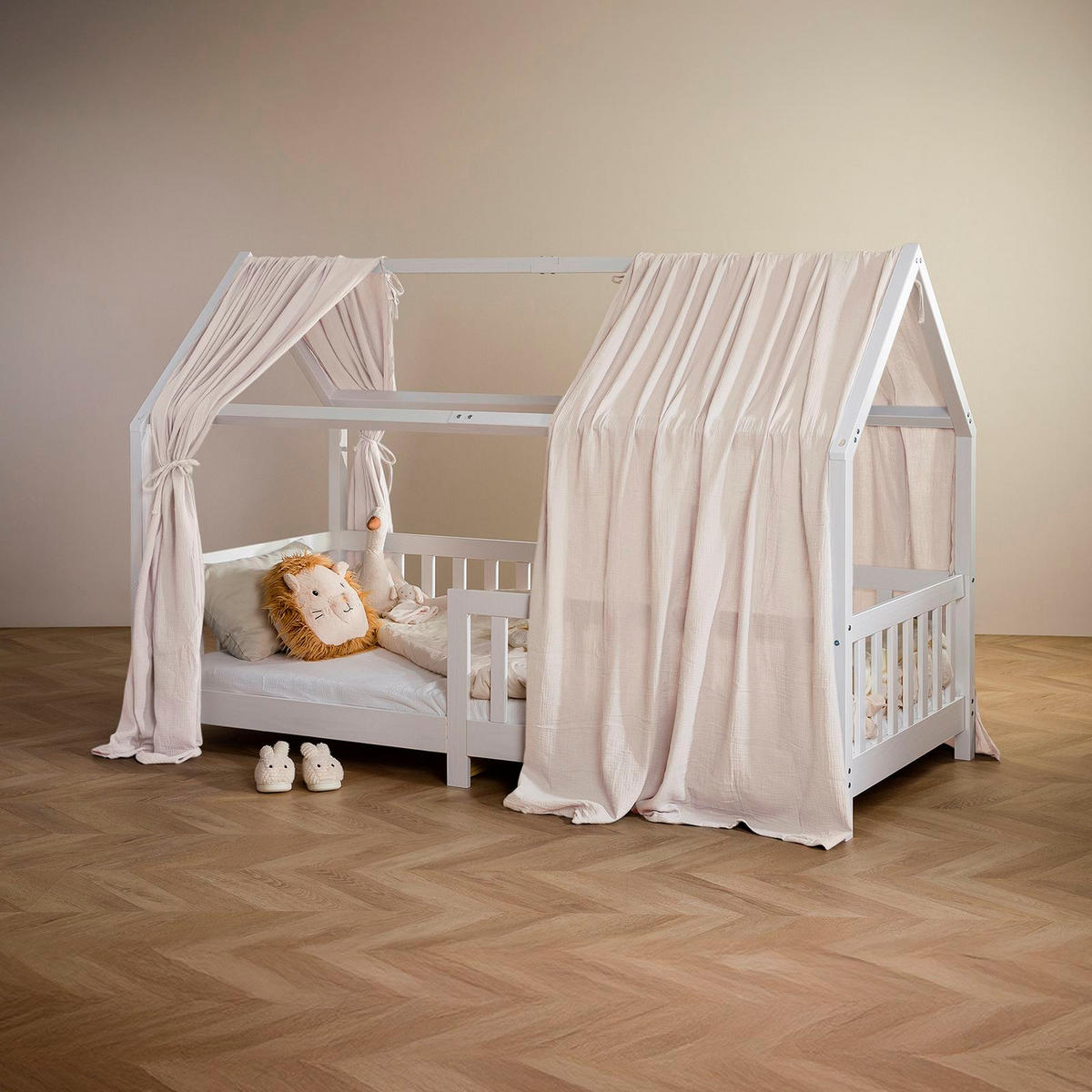 HAUSBETT-HIMMEL NENA beige - Beige, Textil - IDIMEX