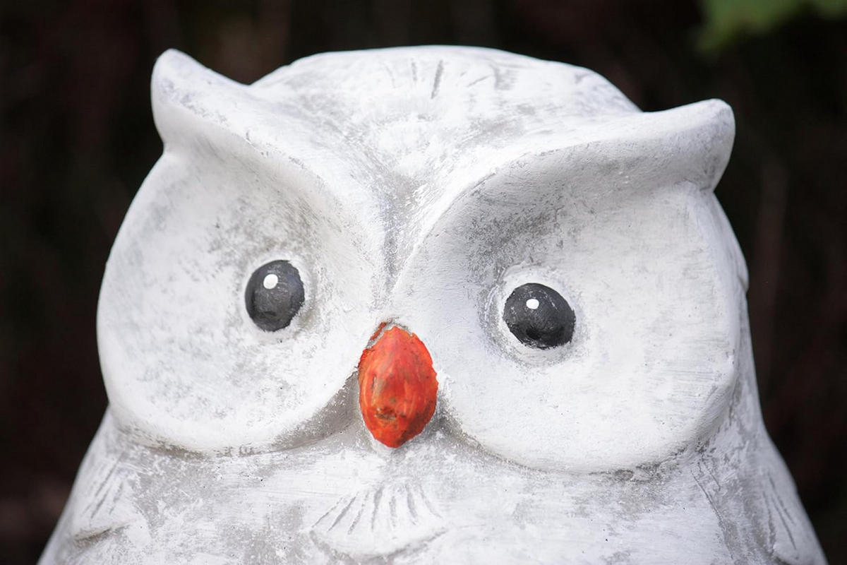 STEINFIGUR Eule Hedwig, massiver Steinguss,frostfest - Grau, Stein (15/20/15cm) - stoneandstyle