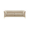 2,5-SITZER-SOFA Chesterfield Modern-Velluto 2 - Creme, Holz/Textil (209/74/80cm)