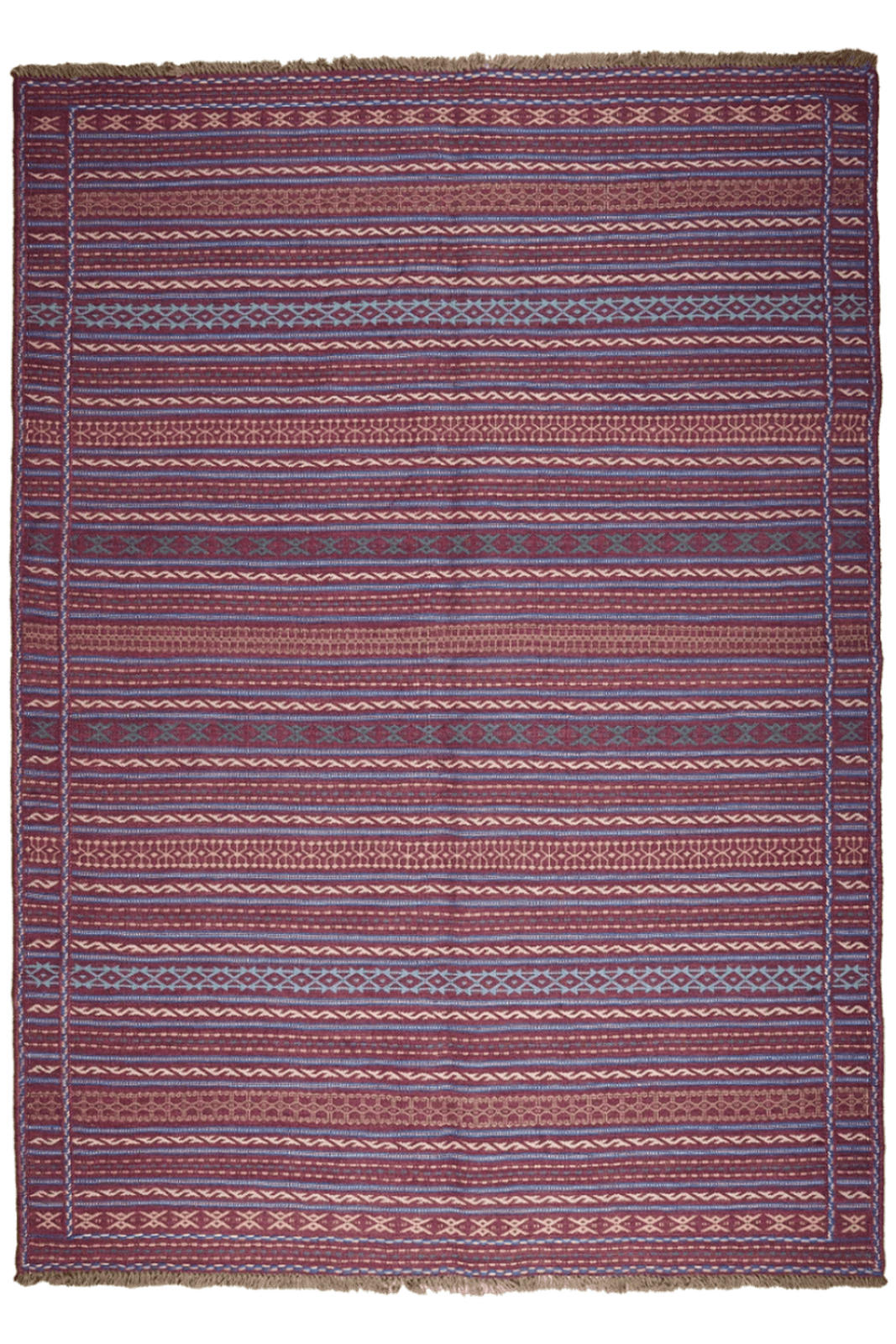 KELIM-TEPPICH handgewebt Kordi Violett 238/170 cm Schurwolle - Violett, Textil (170/238cm) - Looma