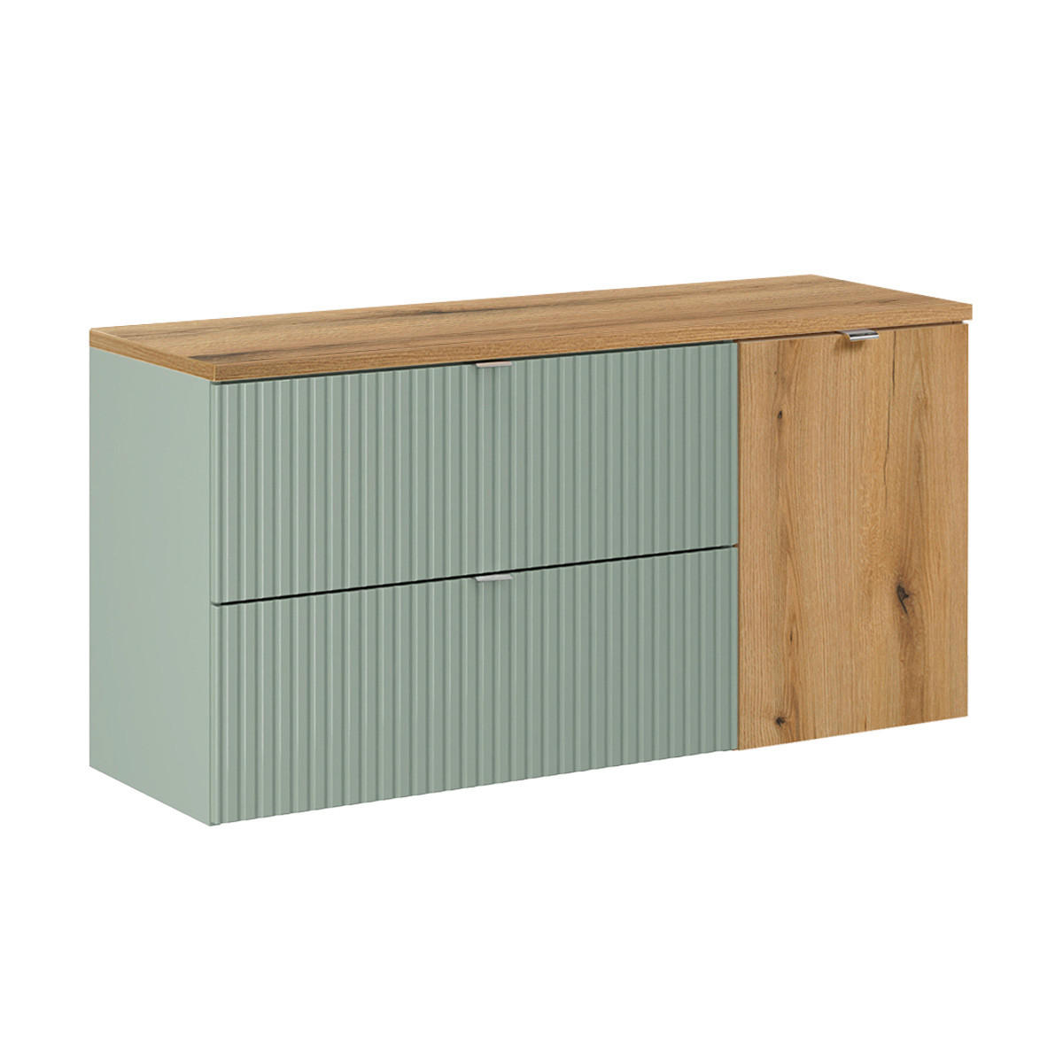 WASCHTISCHUNTERSCHRANK 120.4cm Jade Grün - Grün, Holzwerkstoff (120.4/59.5/40cm) - Petits-meubles