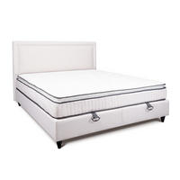 POLSTERBETT Snow Hellbeige 180/200 cm mit Bettkasten - Creme, Textil (180/200cm) - wonello