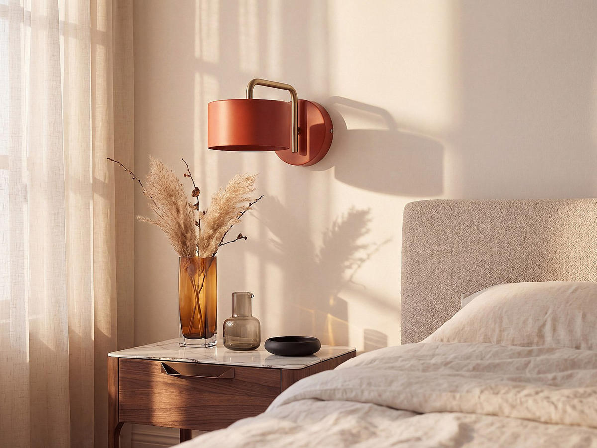 WANDLAMPE - 25 x 16 - metall - terracotta Otilie - Terracotta, Metall (25/14.5/16cm) - Vente-Unique