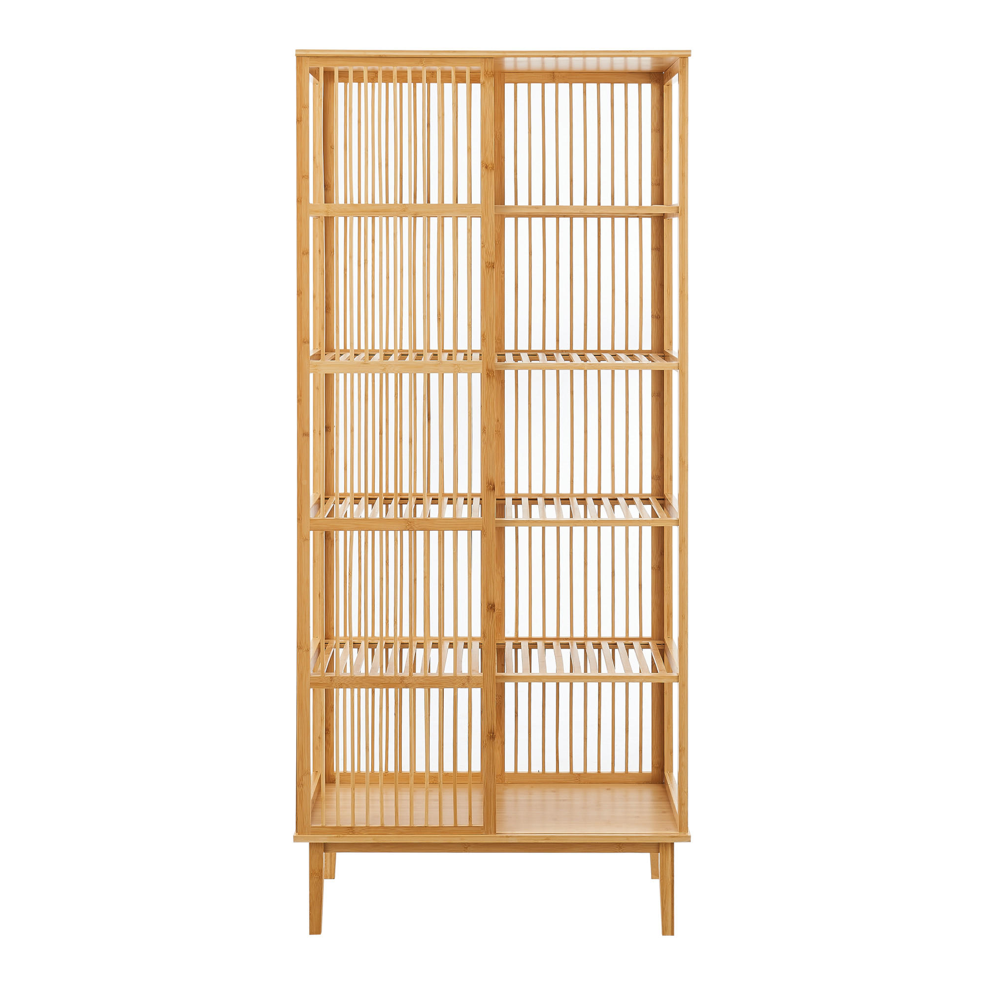 STANDREGAL Trundholm - Naturfarben, Holz (80/185/45cm) - [en.casa]