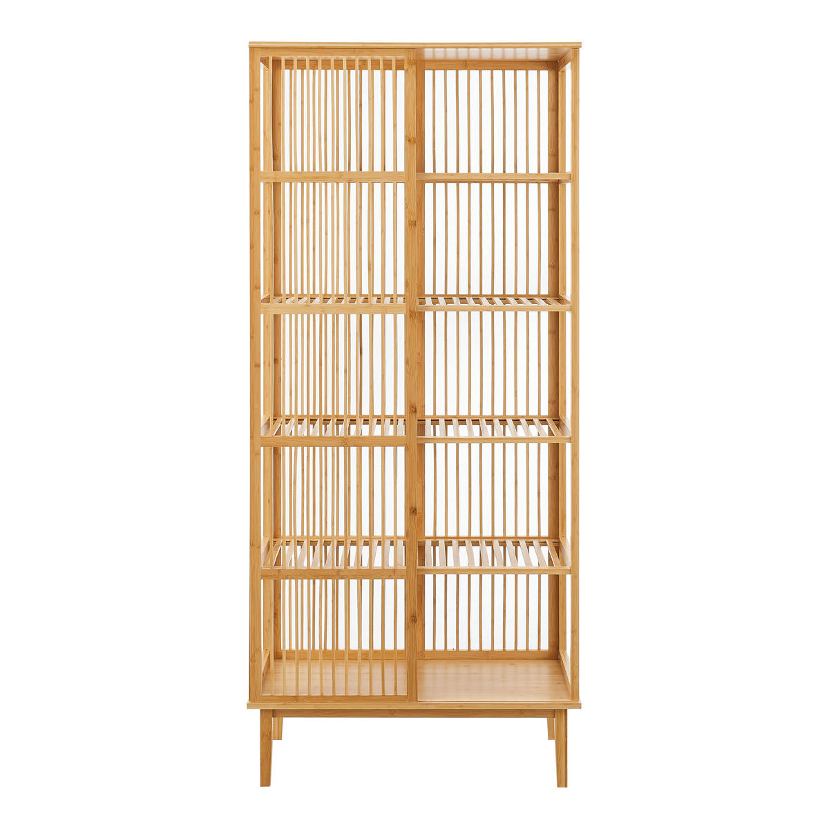 STANDREGAL Trundholm - Naturfarben, Holz (80/185/45cm) - [en.casa]
