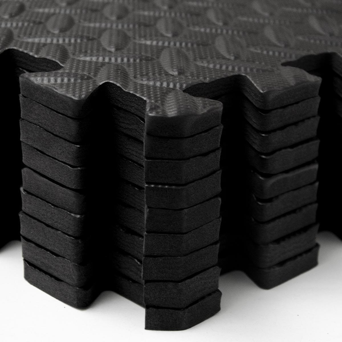 PUZZLEMATTE – 9er Set, 30/30 /1 cm, Schwarz - Schwarz, Kunststoff (30/30cm) - eyepower