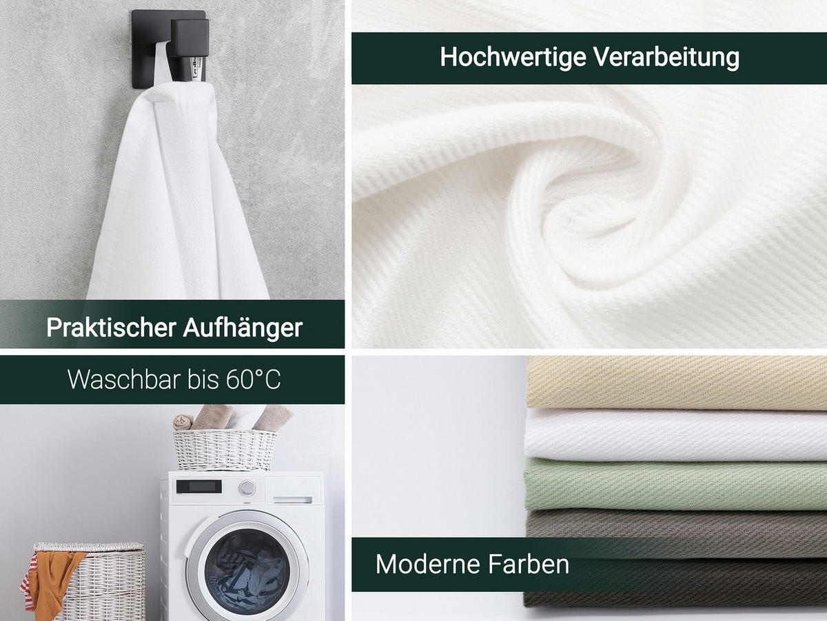 GESCHIRRTÜCHER, 5er-Set, 50x70 cm, 100% Baumwolle, Weiß - Weiß, Textil (50/70cm) - Zollner
