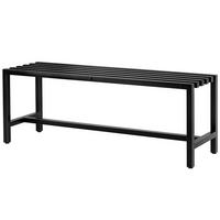 GARTENBANK DE-17797 2 Sitzer aus verzinktem Stahl mit Lattenrost Schwarz - Schwarz, Metall (117/44/36cm) - ComfortXL