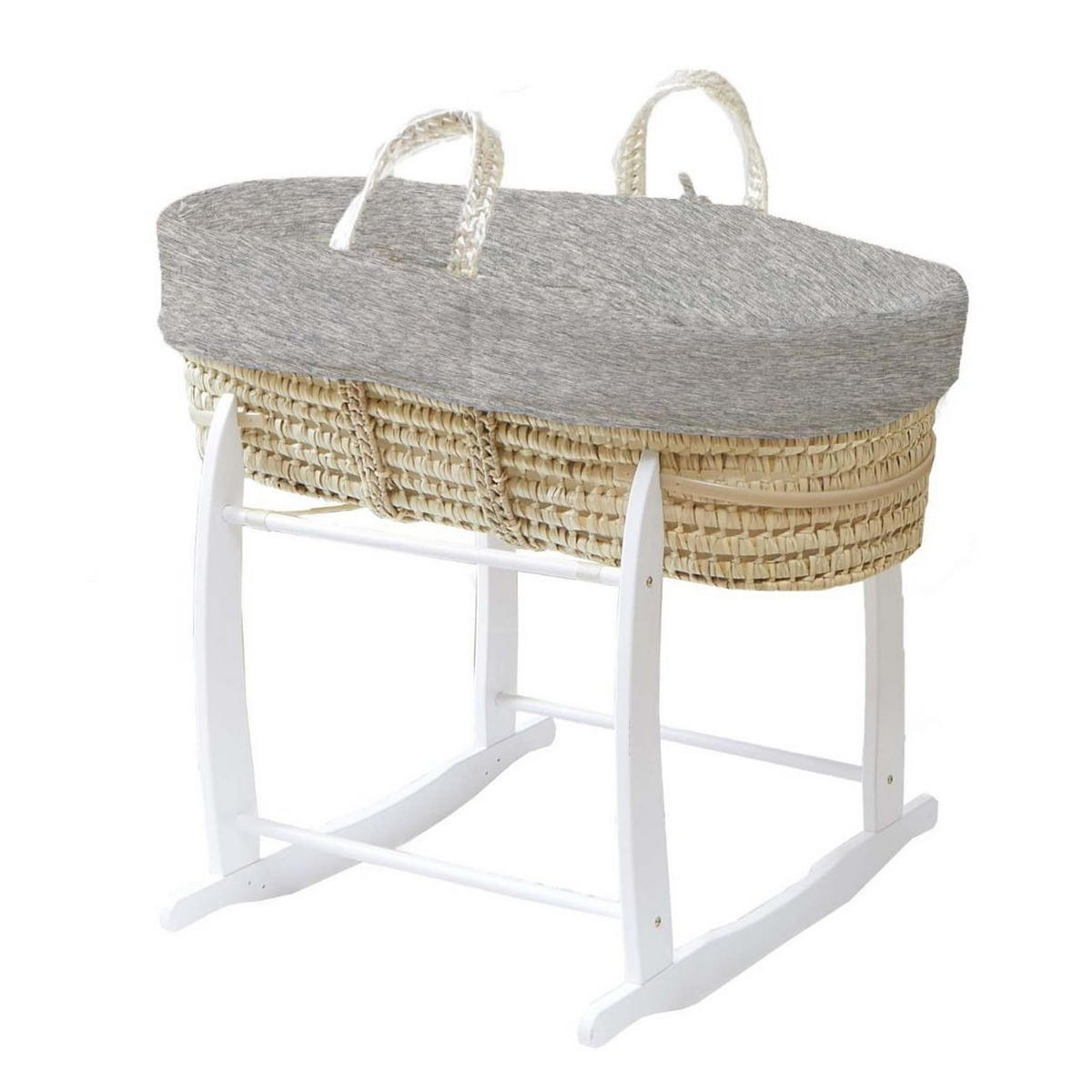 BABYTRAGEKORB Bio-Baumwolle grau - Hellgrau, Naturmaterialien (29/78cm) - Premiers Moments