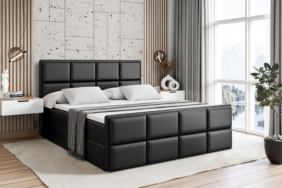 BOXBETT NOVA-Z - 200 x 200 - H3 - Schwarz Hochglanz - Schwarz Hochglanz, Holzwerkstoff (200/200cm) - ALTDECOR