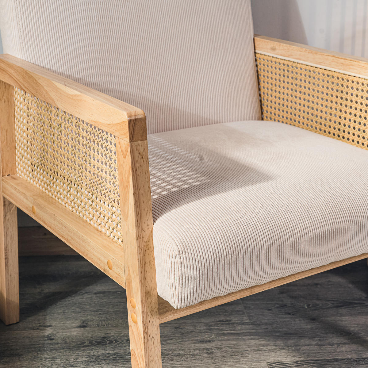 SESSEL Holz Beige - Beige, Holz (60/76/64cm) - Nordlys