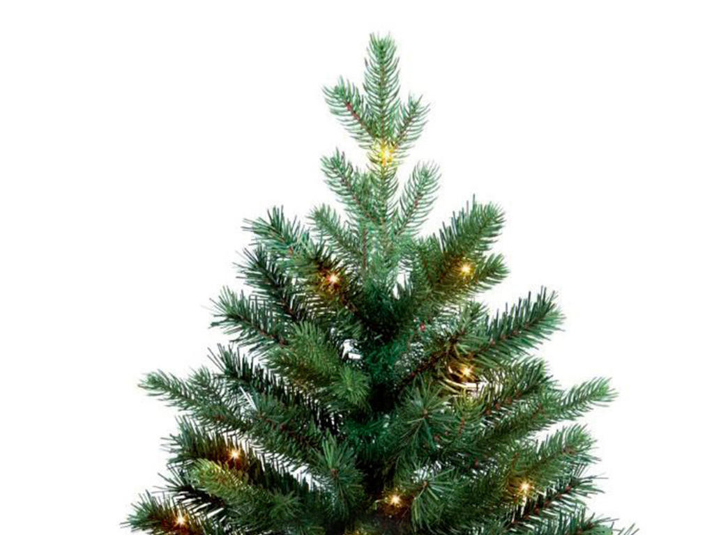 WEIHNACHTSBAUM künstliche grüne Tanne Bernard 60 cm mit LED-Beleuchtung - Grün, Kunststoff/Stein (40/60cm) - LAALU