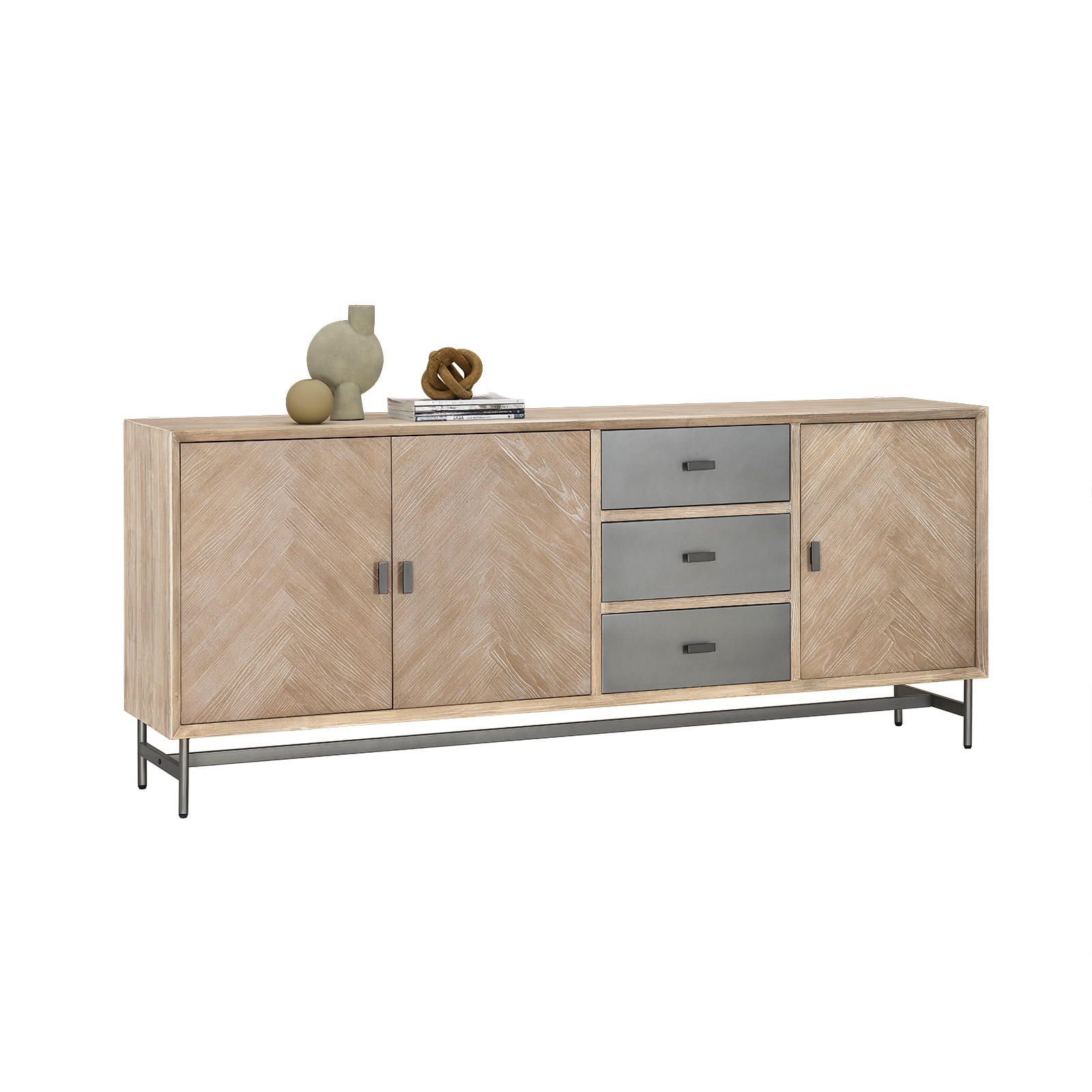 SIDEBOARD Natur - Naturfarben, Holzwerkstoff (200/81.5/40.6cm) - SoBuy
