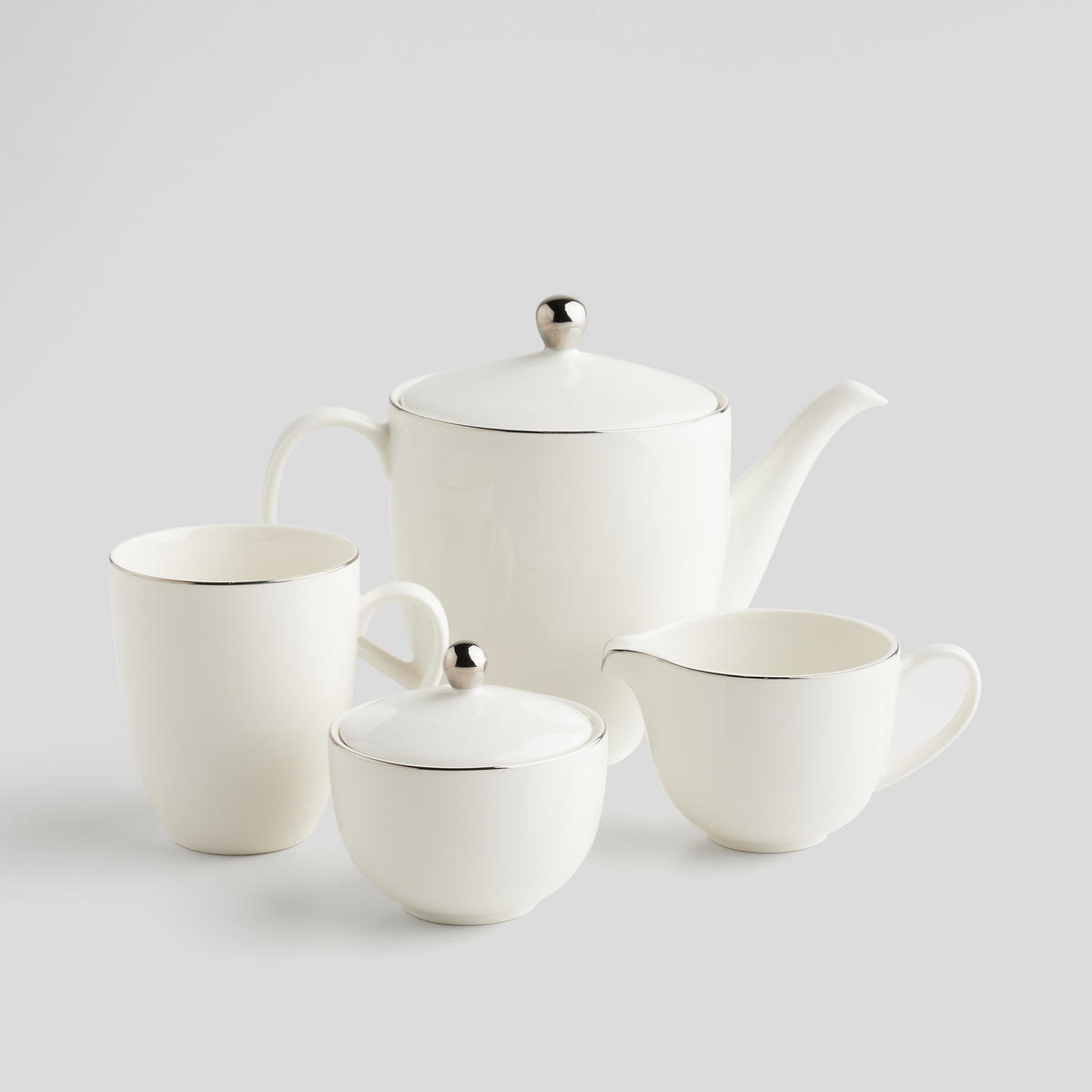 ZUCKERDOSE Plata - Silberfarben, Keramik (9.5/9.5cm) - home&you