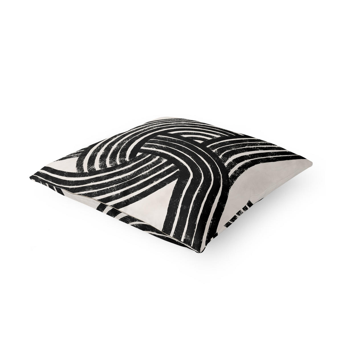 KISSENBEZUG Knoten schwarz 40/40 cm - Eichefarben, Textil (40/40cm) - Bilderwelten