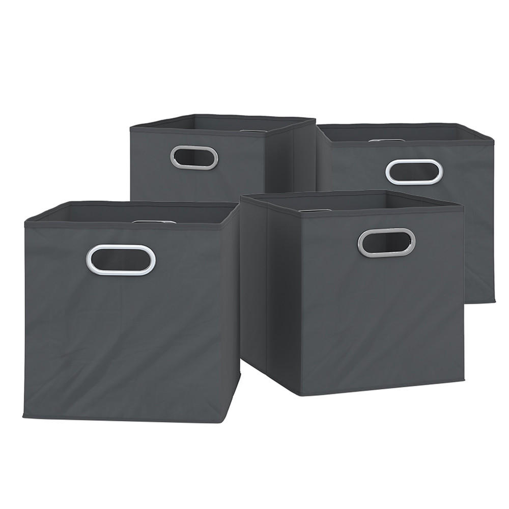 FALTBOX 30 x 30 Anthrazit 30 x 30 cm 4er Set - Anthrazit, Wellpappe (30/30cm) - Vicco