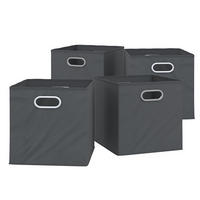 FALTBOX 30 x 30 Anthrazit 30 x 30 cm 4er Set - Anthrazit, Wellpappe (30/30cm) - Vicco