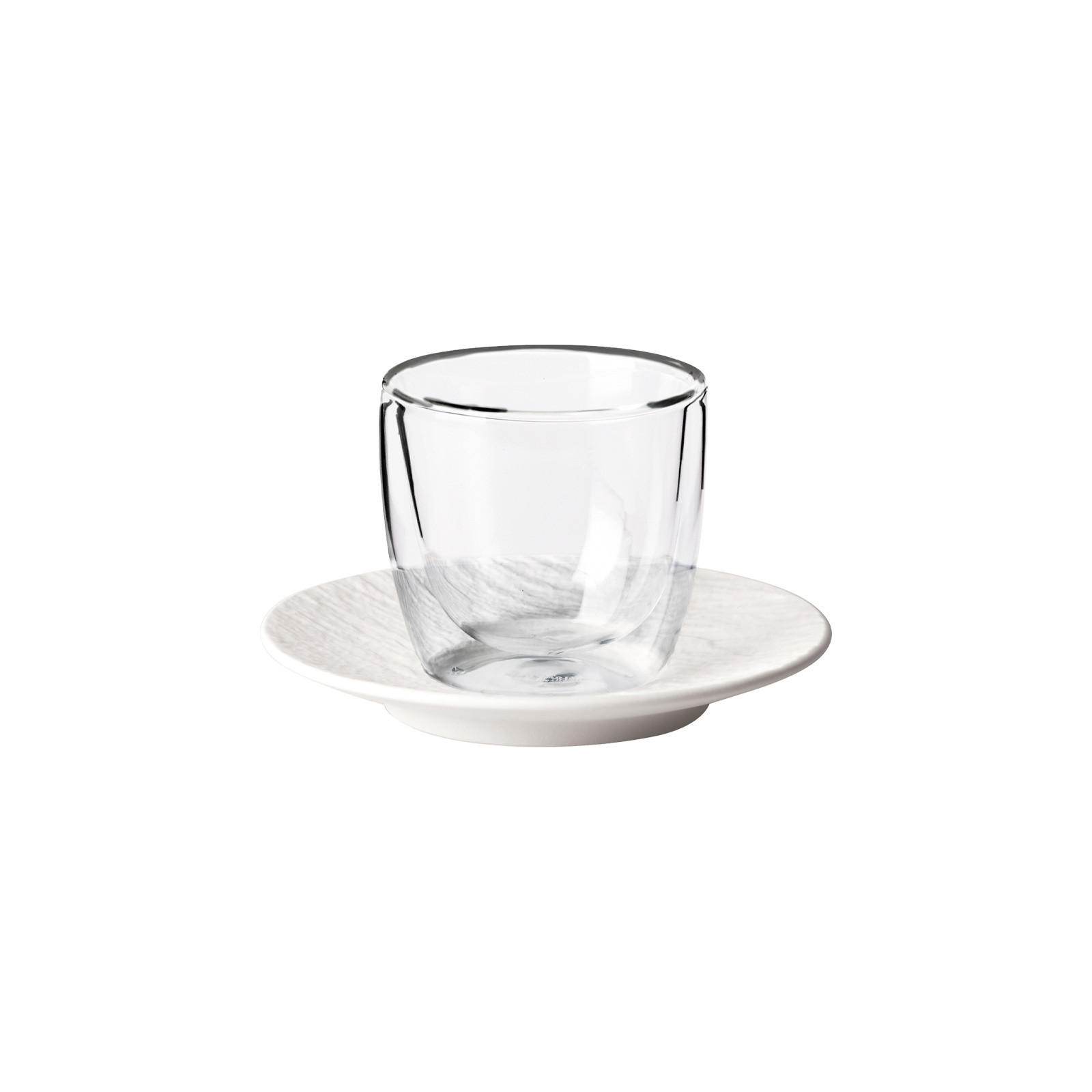 ESPRESSOGLAS MIT UNTERTASSE Manufacture Rock weiß 70 ml - Weiß, Kunststoff (0.07L) - Villeroy & Boch