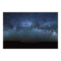 FOTOTAPETE Leuchten des Sternenhimmels 336/225 cm - Schwarz, Papier (336/225cm) - Bilderwelten