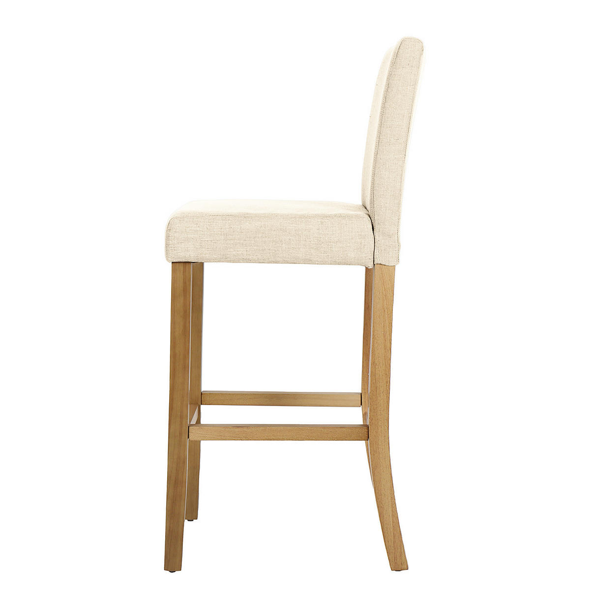 BARSTUHL - 2er-Set - Weiß, Holz/Textil (43/109/54cm) - home24