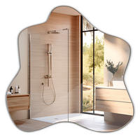 SPIEGEL 58x57,5 cm Moderner Organischer Spiegel Für Bad Und Flur - Transparent, Glas (58/58/0.4cm) - TULUP