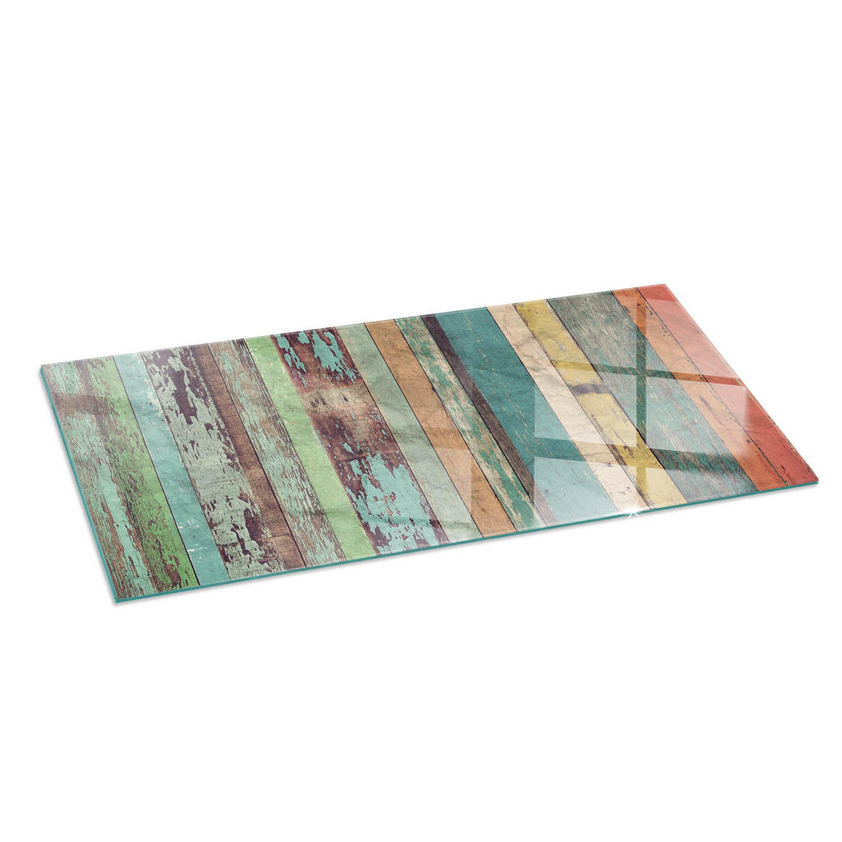 GLASPLATTE für Kamin 125x50 cm Türkis - Türkis, Glas (125/50/0.4cm) - ArtPrintCave