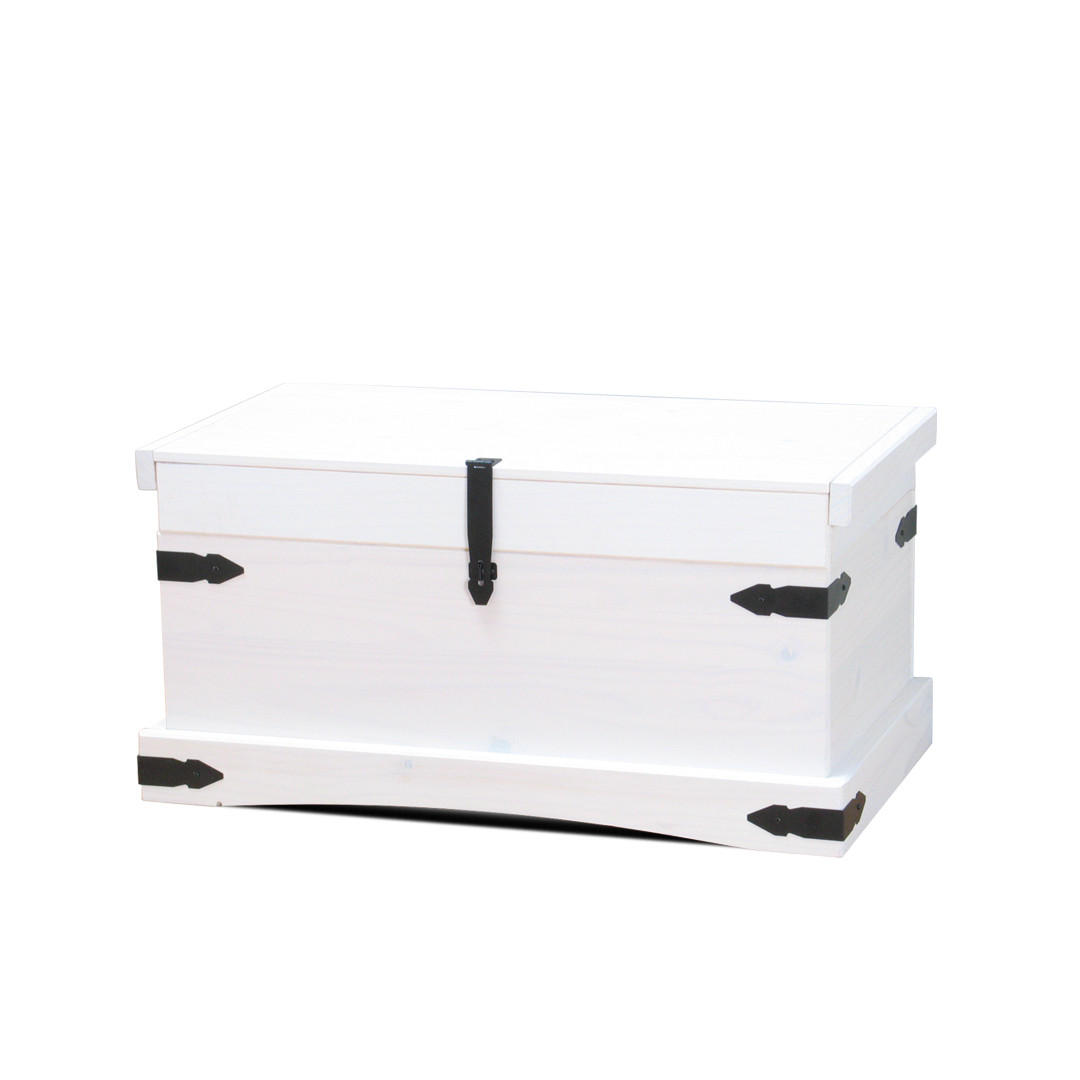 TRUHE weiß - Weiß, Holz (92/46/52cm) - ebuy24