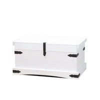 TRUHE weiß - Weiß, Holz (92/46/52cm) - ebuy24