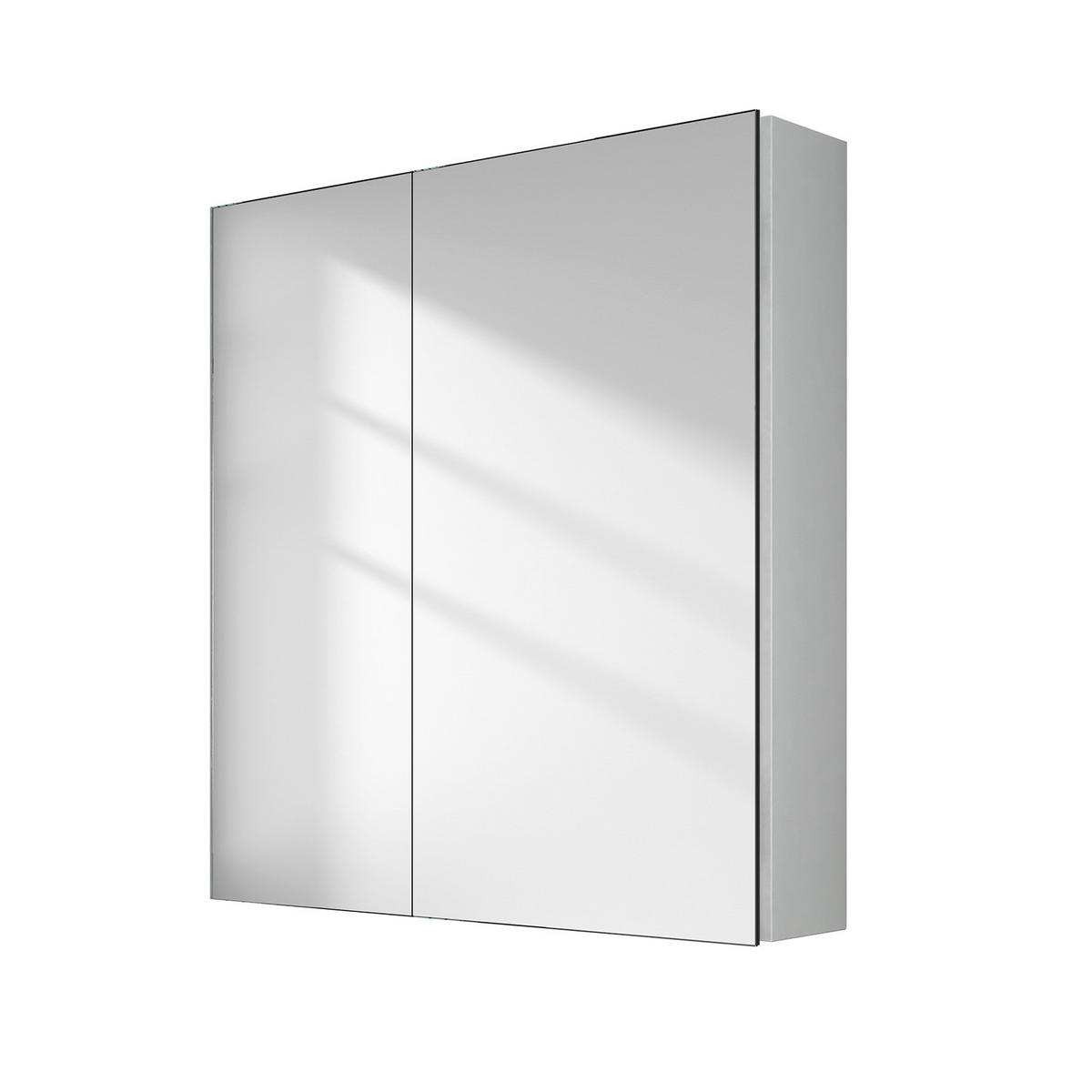 SPIEGELSCHRANK Weiß 65/60/14,5 - Weiß, Metall (60/65/65cm) - EMKE