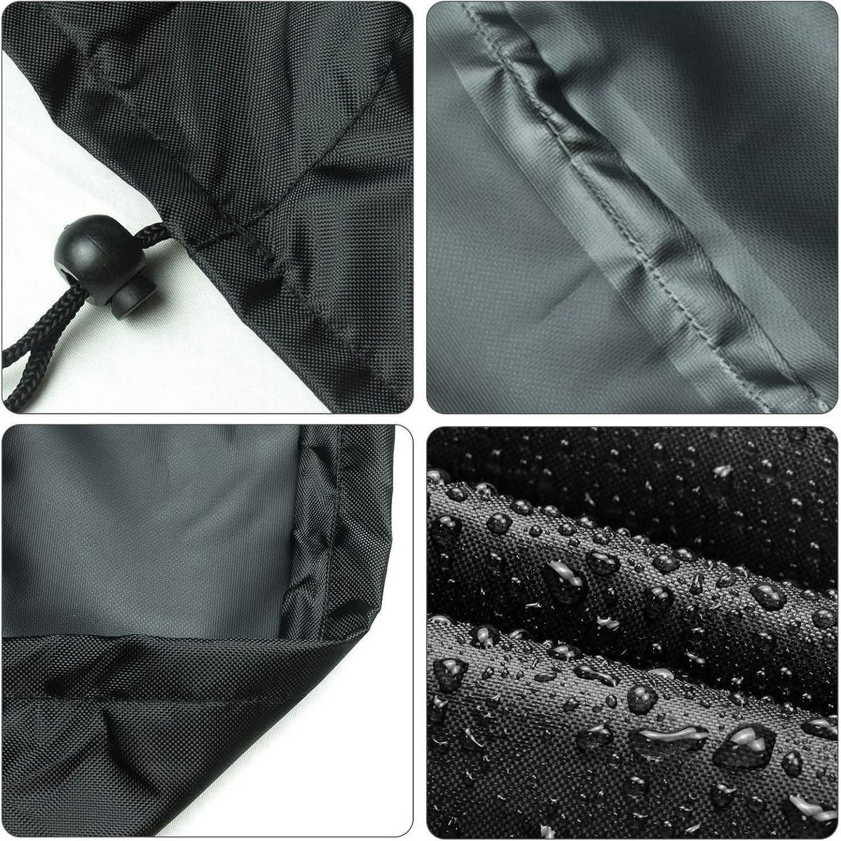 SCHUTZHÜLLE Gartentisch 124 cm Schwarz Wasserdicht - Schwarz, Textil (124/10/124cm)