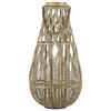 LATERNE Heller Holzfarbton Tonga - Hellbraun, Holz (39/77/39cm) - Beliani
