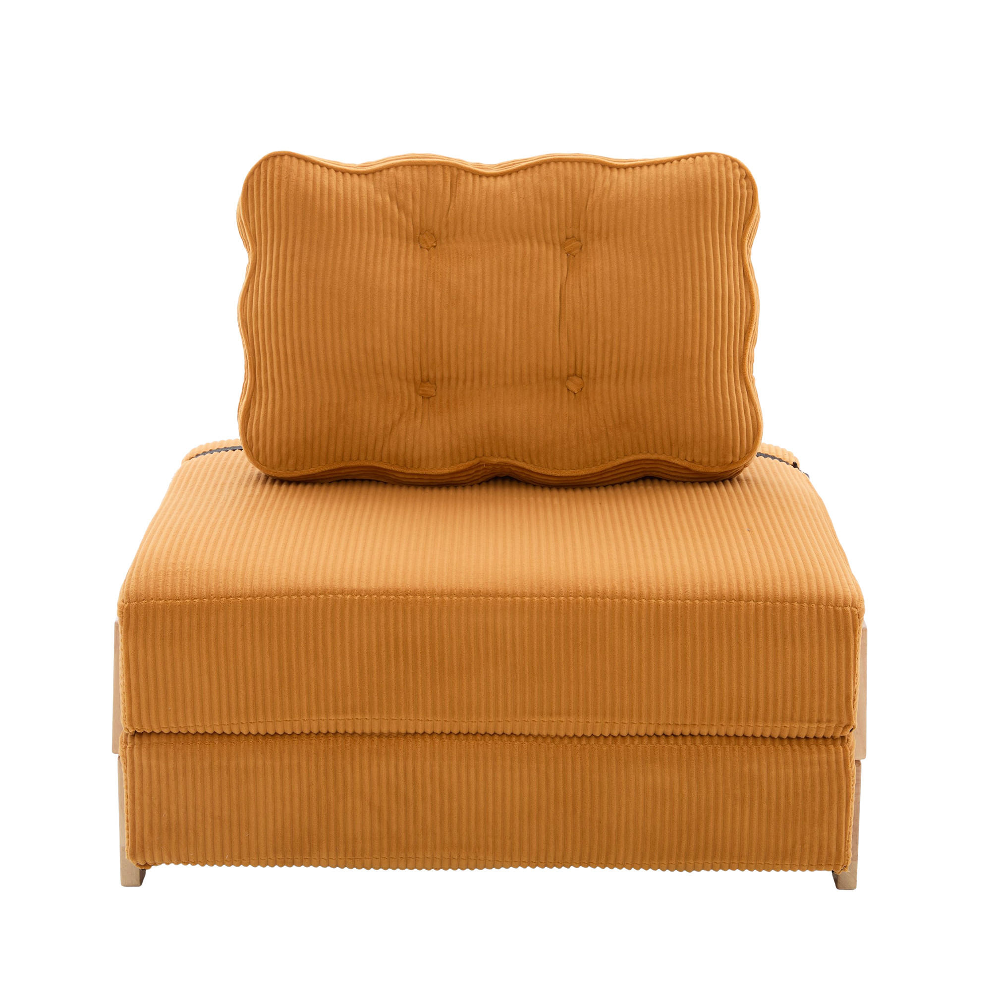 SCHLAFSESSEL ausklappbar mit Holzgestell, DE-42596, Orange - Orange, Holzwerkstoff (90/84/86cm) - ComfortXL