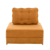 SCHLAFSESSEL ausklappbar mit Holzgestell, DE-42596, Orange - Orange, Holzwerkstoff (90/84/86cm) - ComfortXL