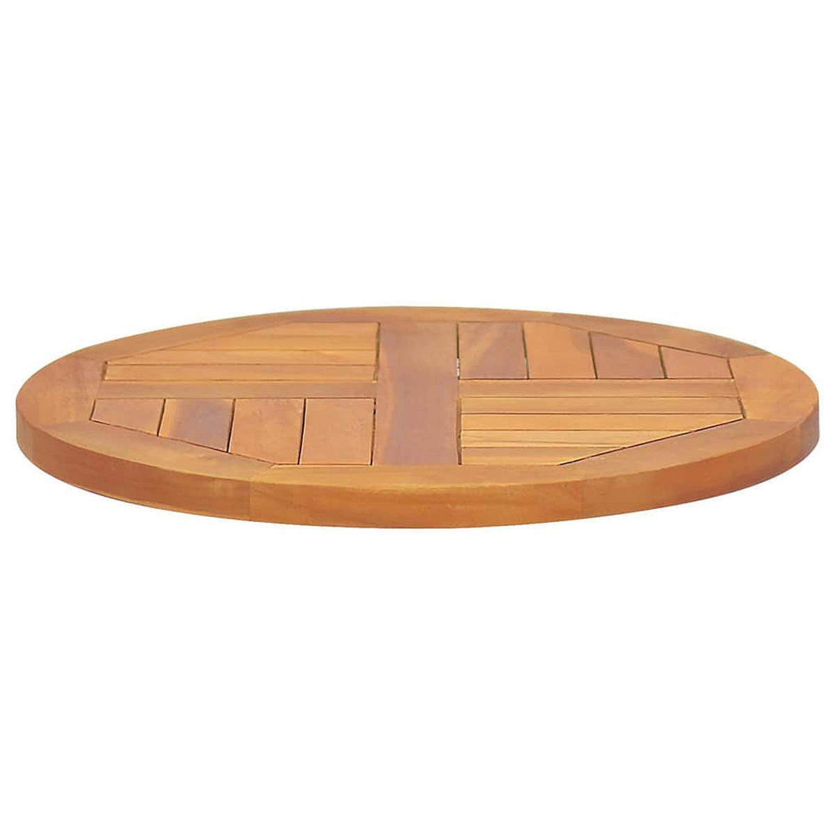 TISCHPLATTE Massivholz Teak Rund 2,5 Cm 50 Cm - Braun, Holz (50/50/2.5cm) - vidaXL