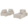 4-SITZER SOFA SET Polsterbezug Beige Tibro - Beige, Textil (200/40/100cm) - Beliani