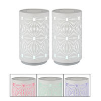 LED TISCHLEUCHTE Weiß 2er Set - Weiß, Metall (8/8/14cm) - Globo Lighting