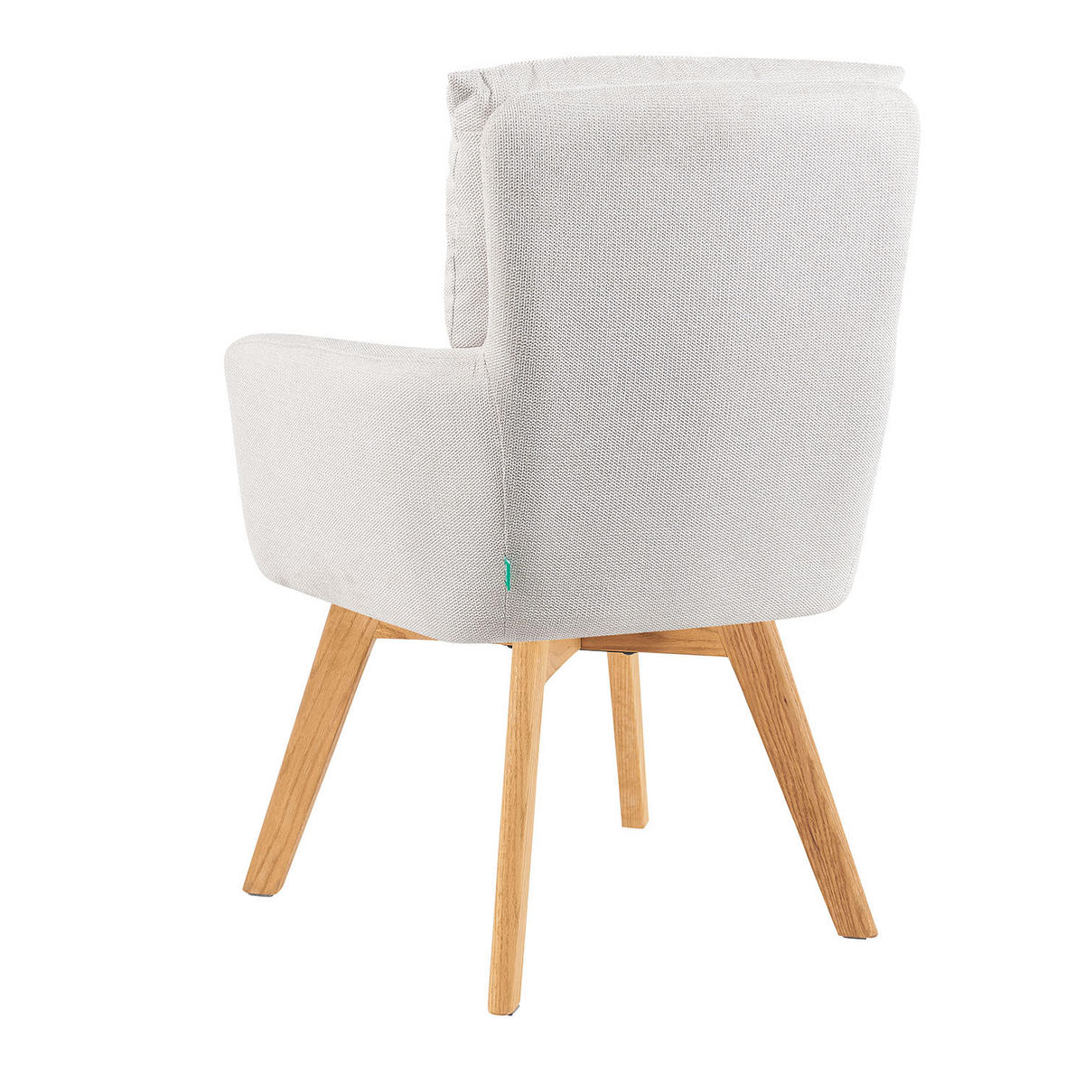 ARMLEHNSTUHL Mika-Joni - Honigeiche/Creme, Eichenholz/Holz (59/94/66cm) - DUBI Möbel