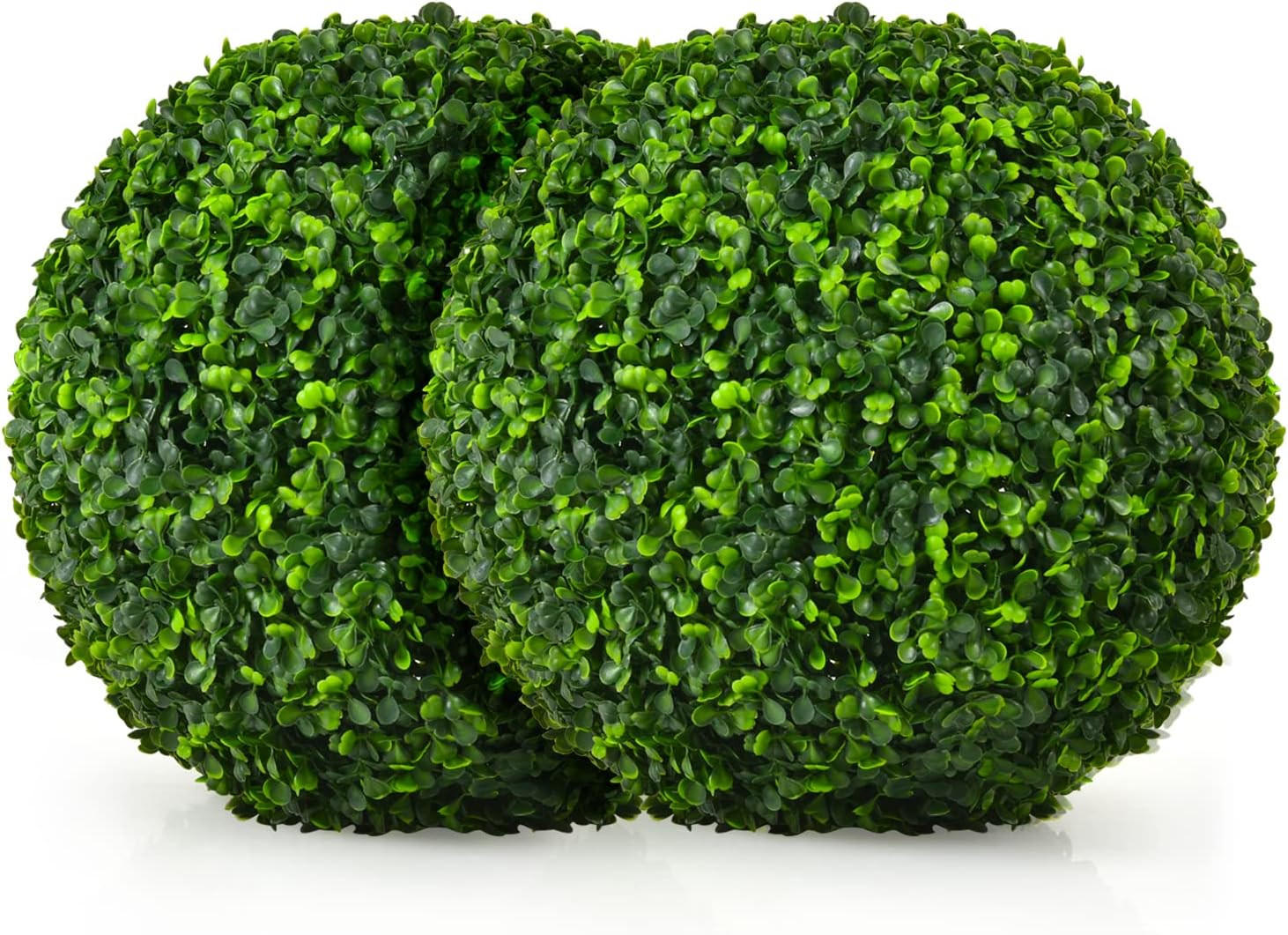 KUNSTPFLANZE Buchsbaumkugel Grün(2er-Set) - Grün, Kunststoff (40cm) - COSTWAY