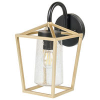 AUSSENWANDLEUCHTE Ordie 14/14/33 cm - Goldfarben, Glas (14/33/14cm) - Beliani