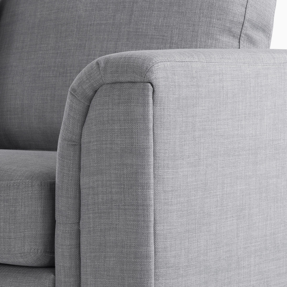 4-SITZER-ECKSOFA Polyester Grau linksseitig Oslo - Hellgrau, Textil (270/151cm) - Beliani