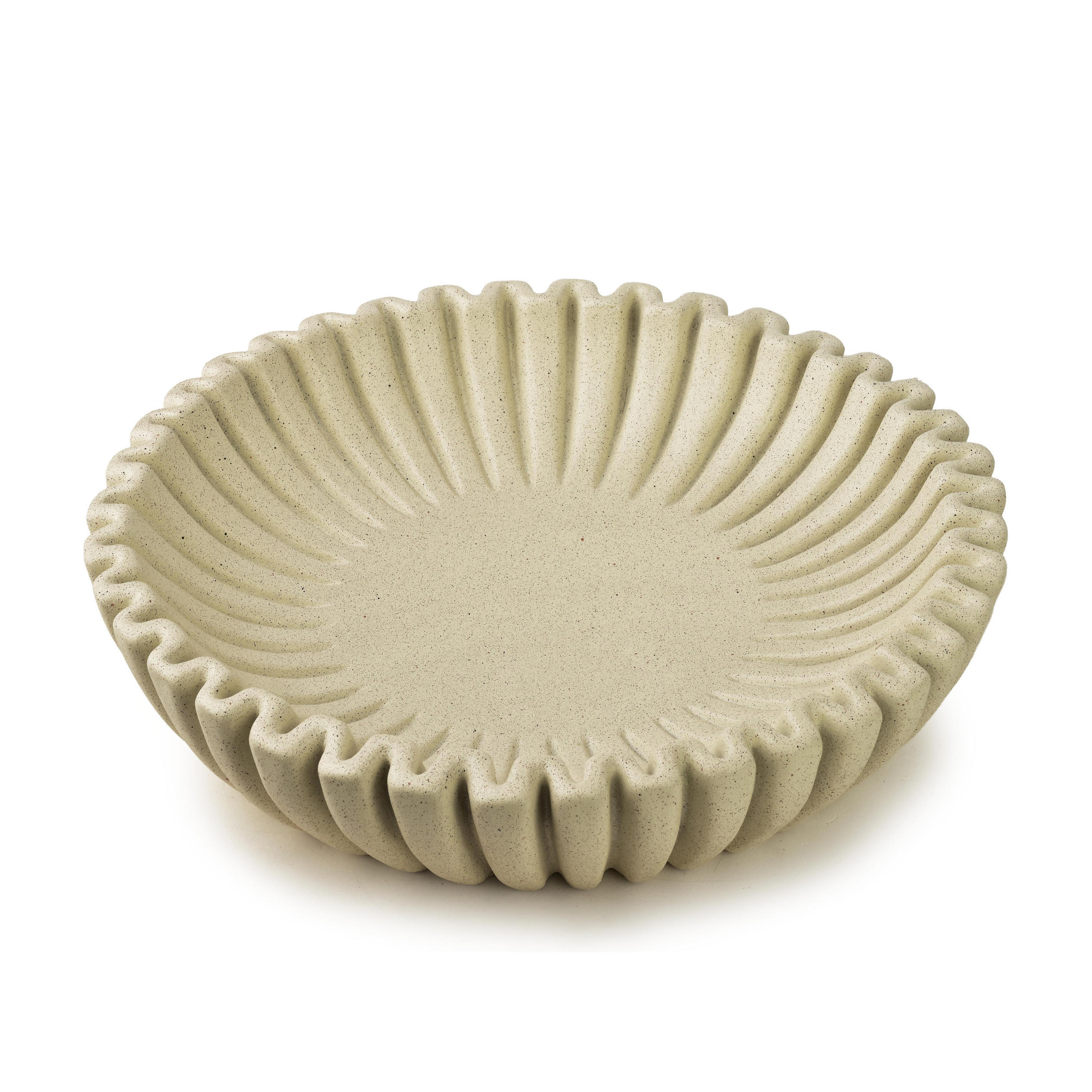 DEKOSCHALE Manon Beige 30/7cm Poliresin - Beige, Kunststoff (7cm) - Mondex
