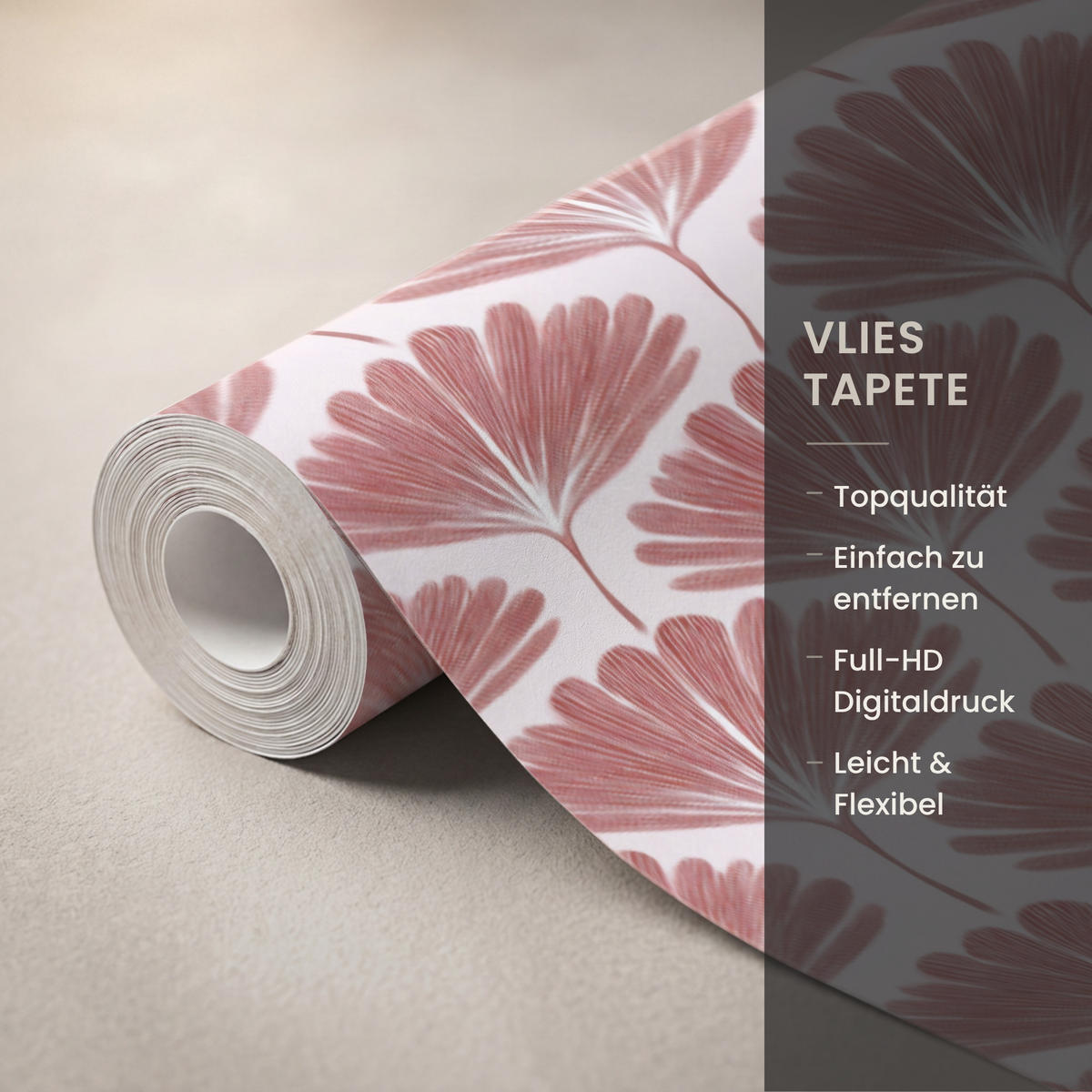 TAPETE - Fächer - Motiv - Terra - 100x280 cm - Rotbraun, Papier (100/280cm) - OnlyWow