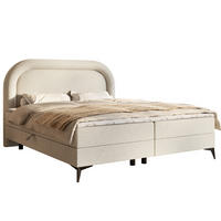 BETT Ecru ROSSINI Mit Matratze Tkanina Quella Skandinavischer Stil - Beige, Textil (160/200cm) - Sepro Meble