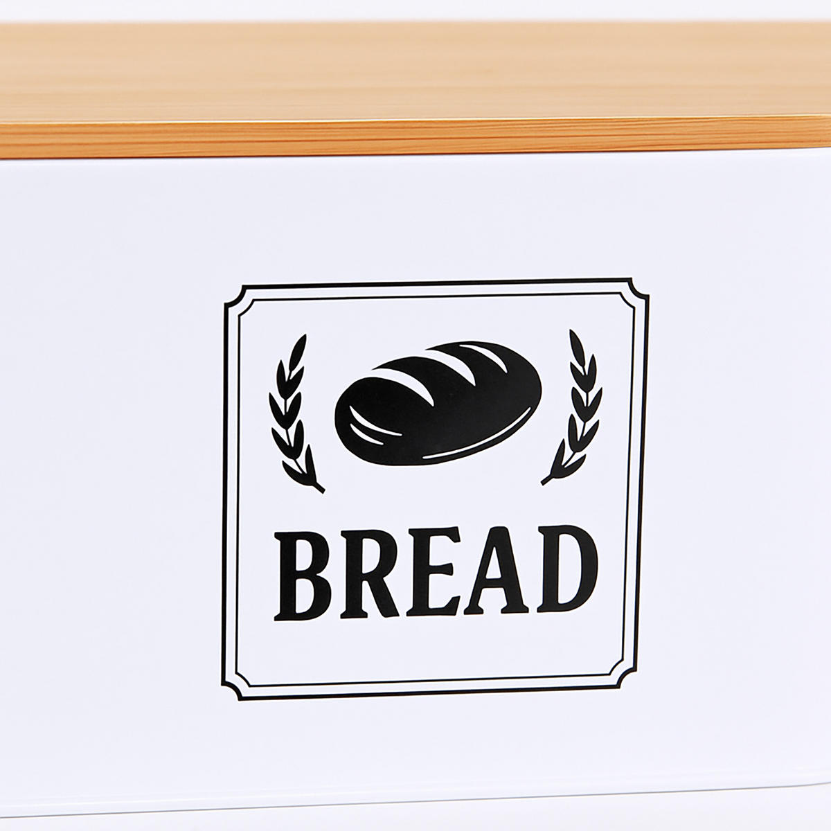 BROTKASTEN - Weiß, Holz/Metall (33/13.5/19cm) - Relaxdays