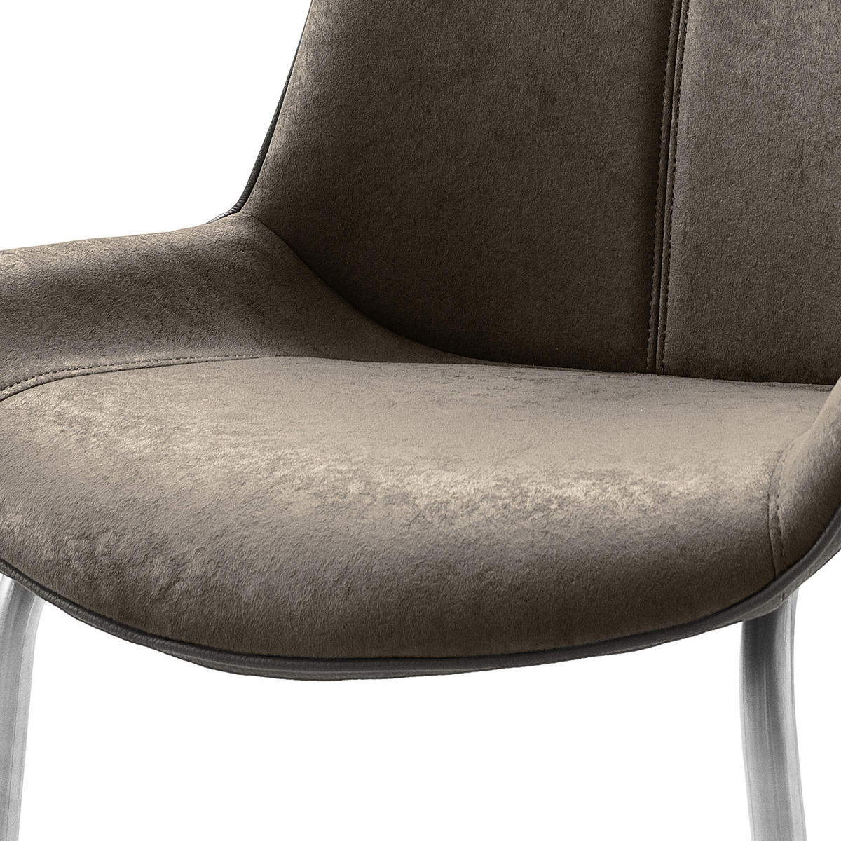 FREISCHWINGER - 2er-Set - Kunstleder - Grau, Kunststoff/Textil (54/89/60cm) - home24