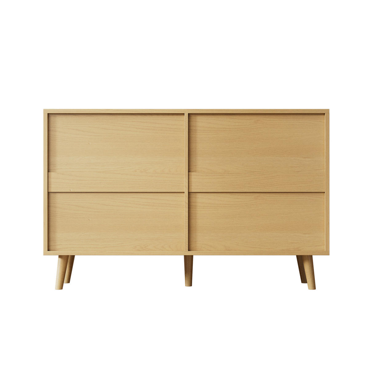 KOMMODEN-SIDEBOARD 120/40/76,5 cm mit 6 Schubladen in Walnussoptik - Eichefarben, Holzwerkstoff (120/76.5/40cm) - BEAOK